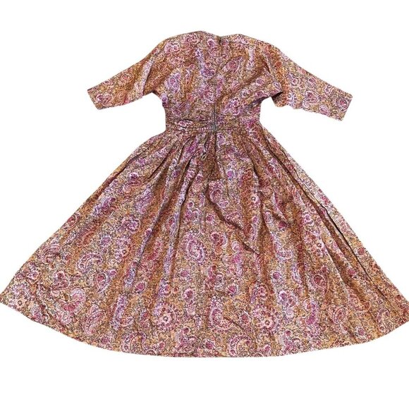 Jerry Gilden Spectator Floral Print Vintage Retro Dress 1950s Size Small Women's - Picture 7 of 11